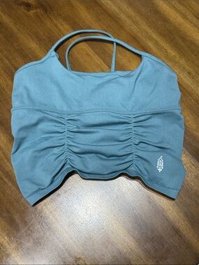 FP Movement Free People On The Rise Ruched Crop Cami - Hydro Blue/Teal M/L